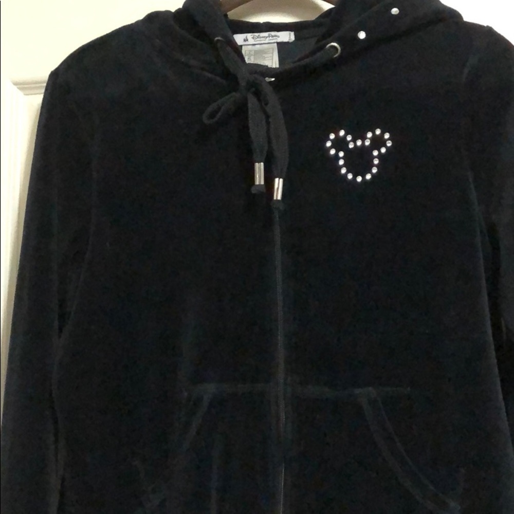 Black velour zip jacket